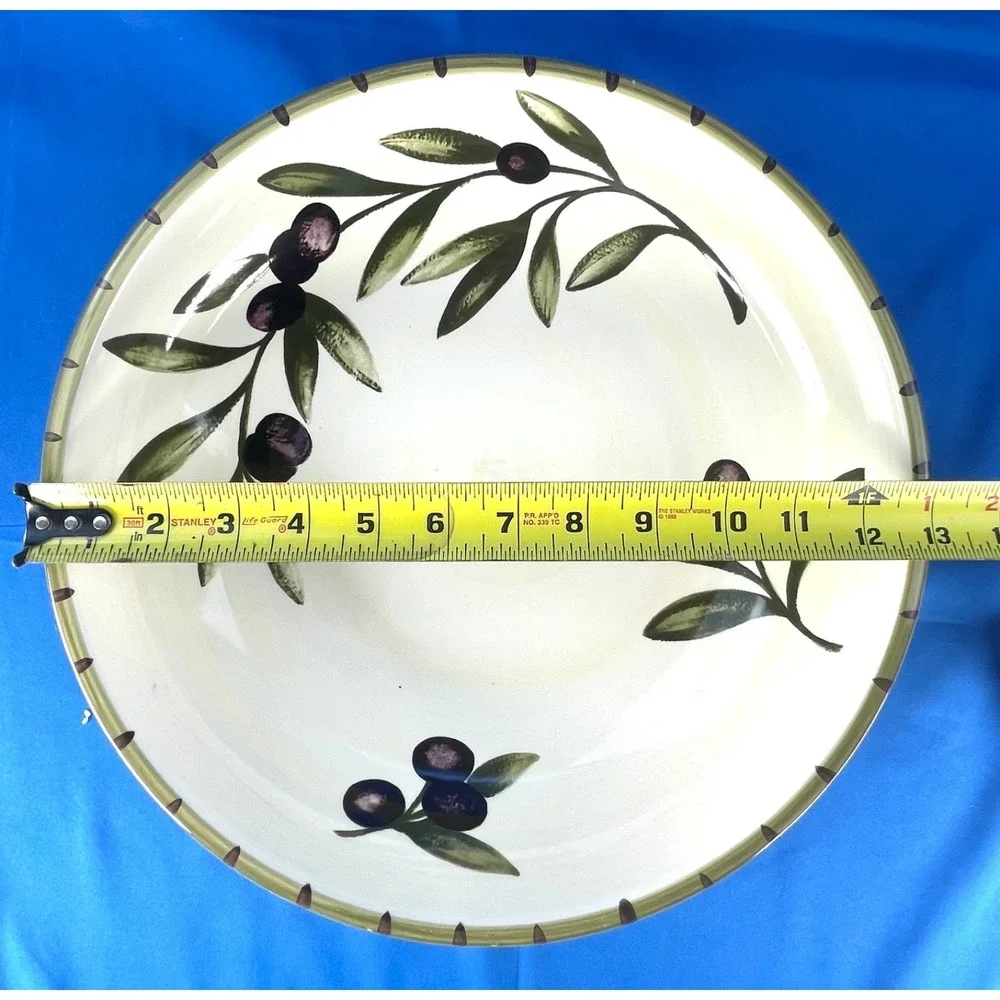 Williams Sonoma Liguria Olive Set 1 Serving & 4 Pasta Bowls Portugal EUC Vintage
